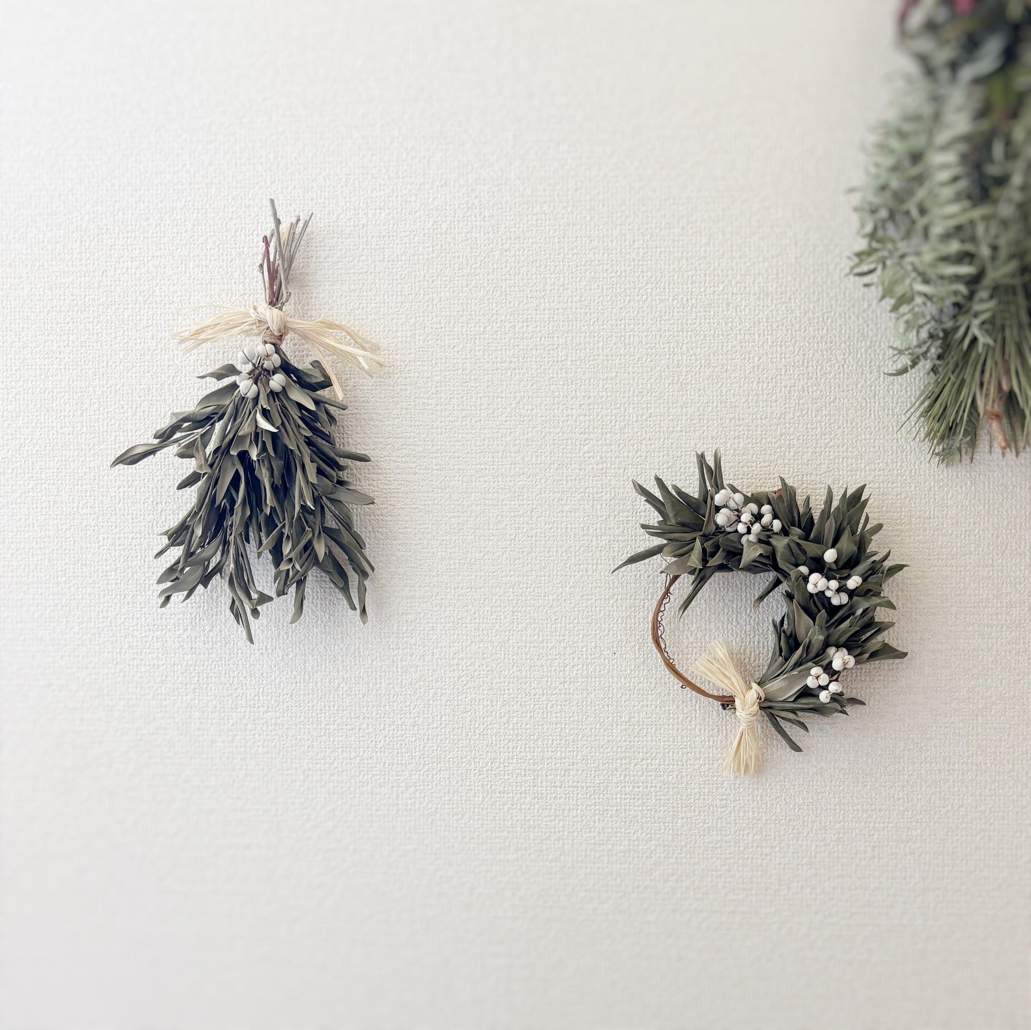 小さめオリーブのおしゃれなナチュラルリース｜ドライフラワーで長くかざれます◎｜母の日にも | 5枚目